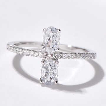 Double Oval Cross Pavé Ring - Ring - ONNNIII