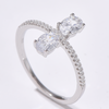 Double Oval CZ Cross Pavé Ring - Hypoallergenic - Ring - ONNNIII