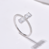 Double Oval CZ Cross Pavé Ring - Hypoallergenic - Ring - ONNNIII