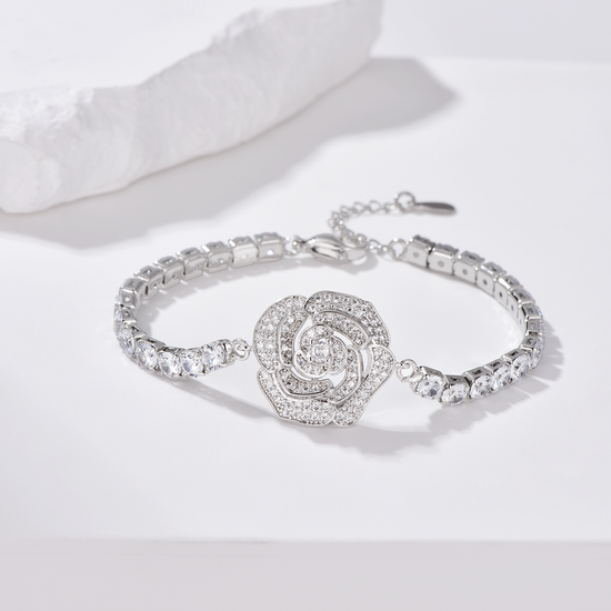 Rose Tennis Bracelet - Cubic Zirconia - Bracelet - ONNNIII