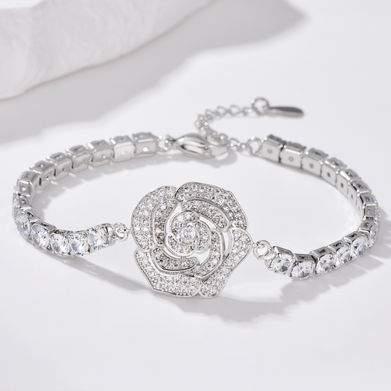 Rose Tennis Bracelet - Cubic Zirconia - Bracelet - ONNNIII