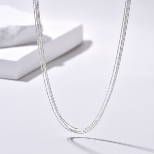 Layered Necklace - Sterling Silver - Necklace - ONNNIII
