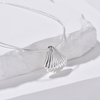 Scallop Shell Pendant Necklace - Silver - Necklace - ONNNIII