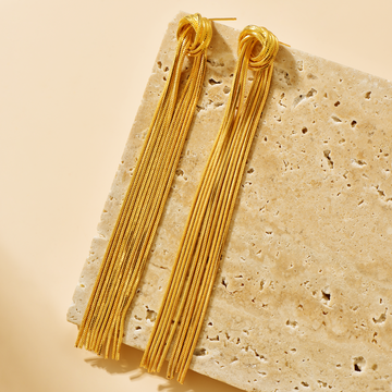 Tassel Drop Earrings - 18K Gold Plated - Earrings - ONNNIII