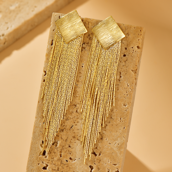 Tassel Drop Earrings - 14K Gold Plated - Earrings - ONNNIII