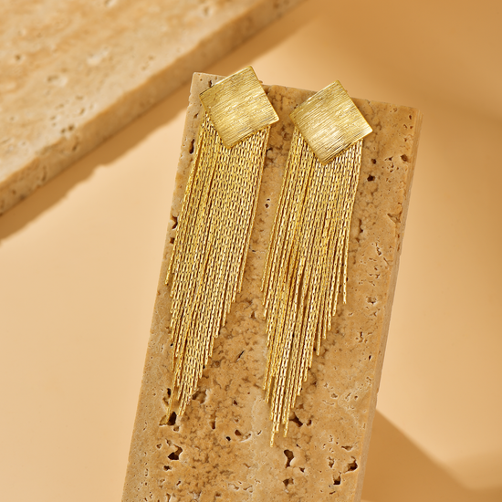 Tassel Drop Earrings - 14K Gold Plated - Earrings - ONNNIII