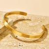 Cuff Bangle - Brushed Gold - Hypoallergenic - 4mm - Bracelet - ONNNIII