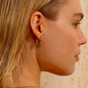 Huggie Inlaid with Coloured CZ - 18K Gold Plated - Hypoallergenic - Small - Earrings - ONNNIII