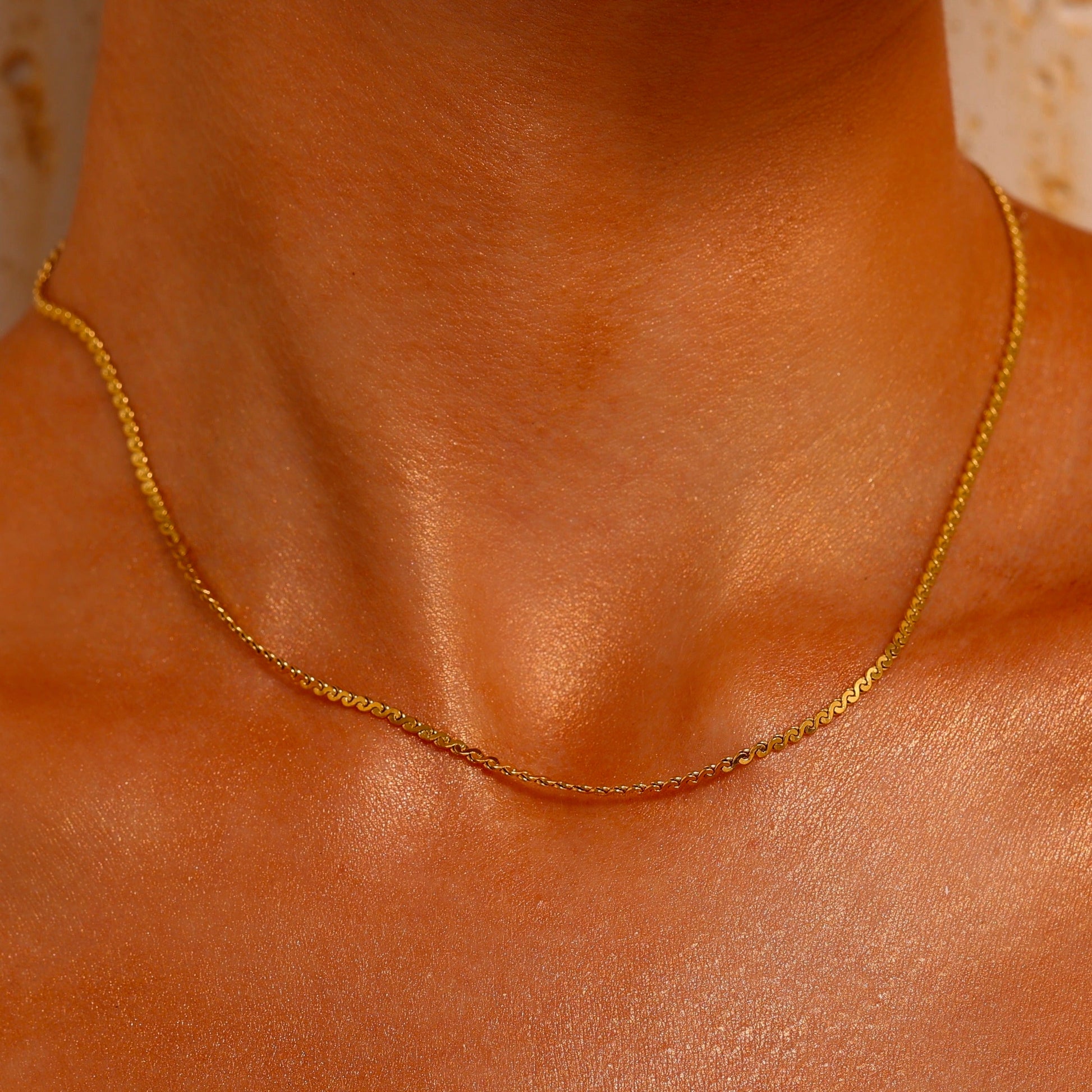 Twist Chain Necklace - 18K Gold Plated - Hypoallergenic - Necklace - ONNNIII