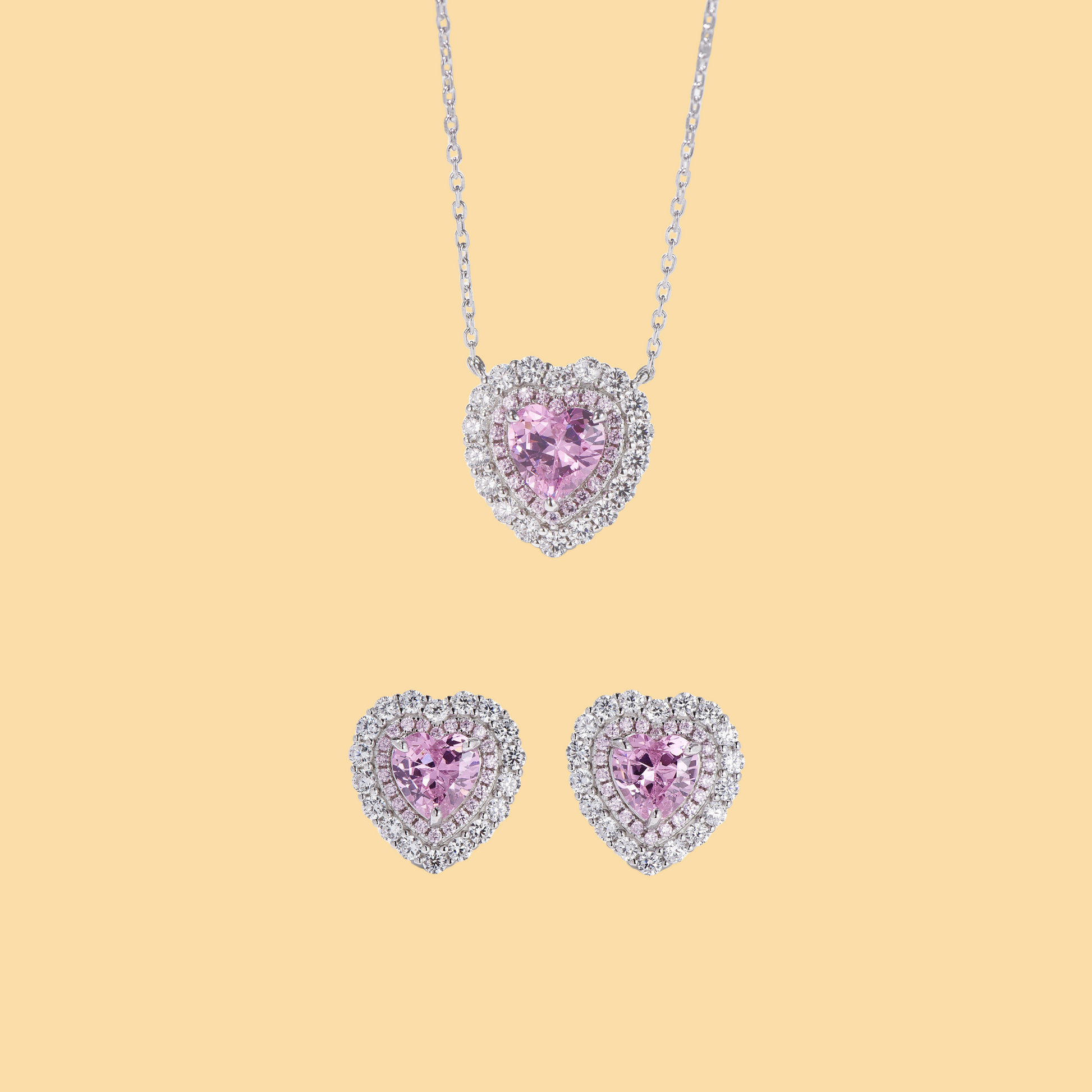 Pink Dazzling Heart Set I - ONNNIII