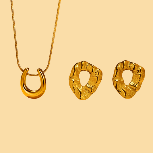Iconic Set | Necklace Earrings | Gold - ONNNIII