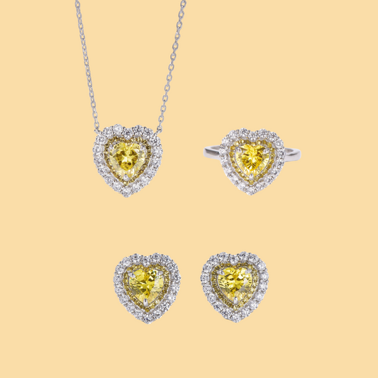 Yellow Dazzling Heart Set III - ONNNIII