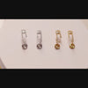 Paperclip CZ Inlaid Clip-On Earrings - 18K Gold Plated